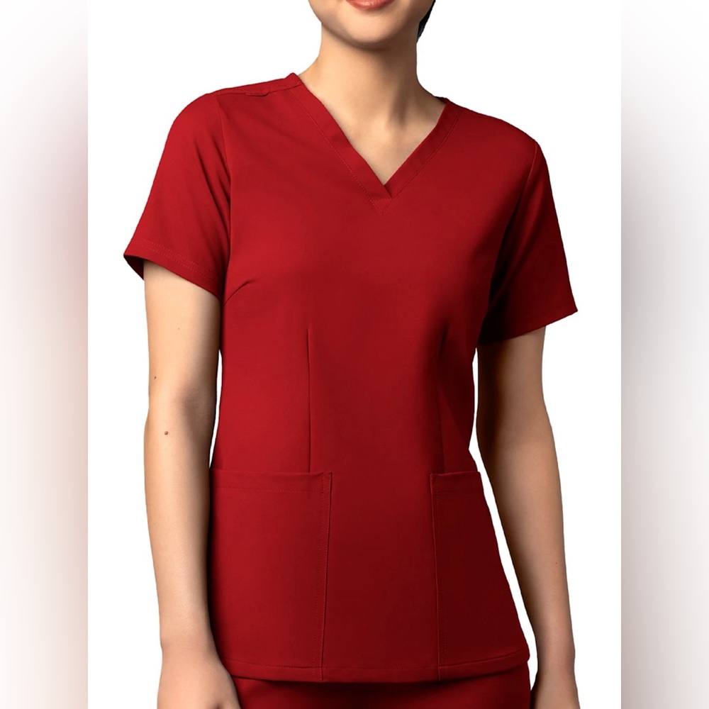 Wonder Wink Thrive Burgundy Scrub Set